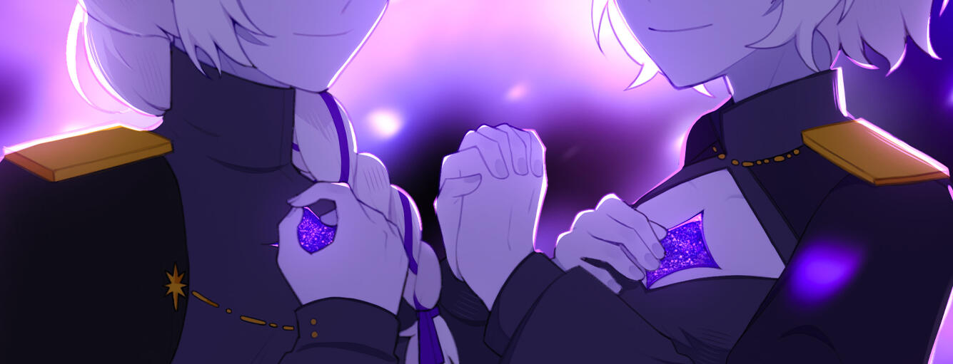 Äthelfrith and Lumineszenz from Fear drawn by Ky Elixir (Facebook)